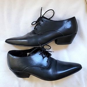 Underground Originals, UK size 6 Black Winklepicker, Goth Oxfords